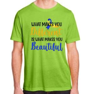 What Makes You Different Is What Makes You Beautiful Down Syndrome Adult ChromaSoft Performance T-Shirt