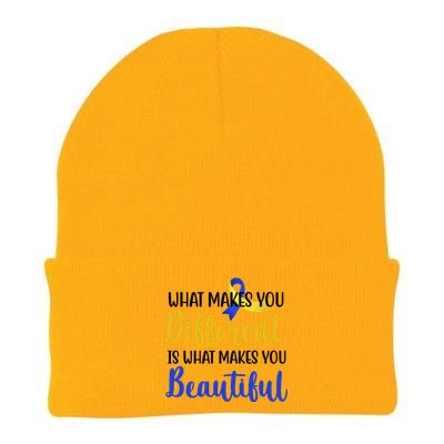 What Makes You Different Is What Makes You Beautiful Down Syndrome Knit Cap Winter Beanie