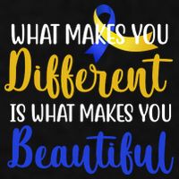 What Makes You Different Is What Makes You Beautiful Down Syndrome Ladies PosiCharge Tri-Blend Wicking Tank