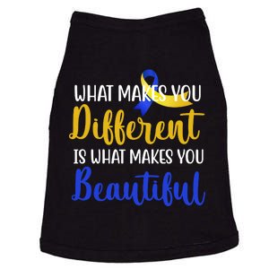 What Makes You Different Is What Makes You Beautiful Down Syndrome Doggie Tank