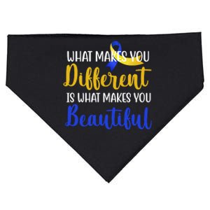 What Makes You Different Is What Makes You Beautiful Down Syndrome USA-Made Doggie Bandana