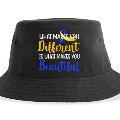 What Makes You Different Is What Makes You Beautiful Down Syndrome Sustainable Bucket Hat