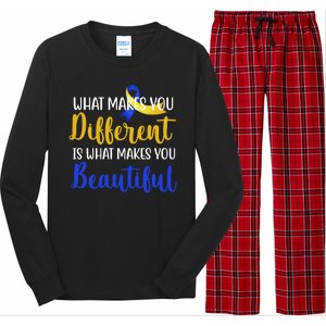 What Makes You Different Is What Makes You Beautiful Down Syndrome Long Sleeve Pajama Set