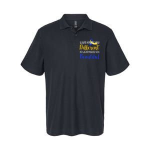 What Makes You Different Is What Makes You Beautiful Down Syndrome Softstyle Adult Sport Polo