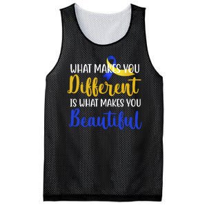 What Makes You Different Is What Makes You Beautiful Down Syndrome Mesh Reversible Basketball Jersey Tank