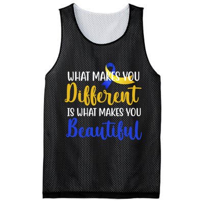 What Makes You Different Is What Makes You Beautiful Down Syndrome Mesh Reversible Basketball Jersey Tank