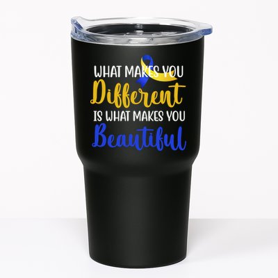 What Makes You Different Is What Makes You Beautiful Down Syndrome Tumbler