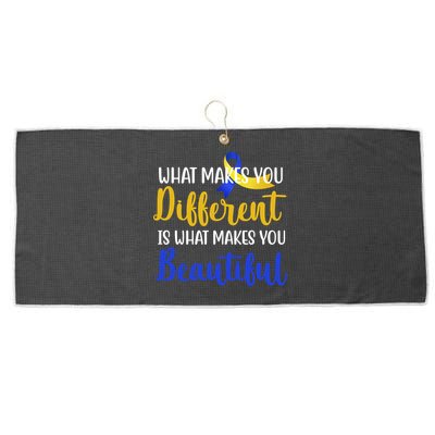 What Makes You Different Is What Makes You Beautiful Down Syndrome Large Microfiber Waffle Golf Towel