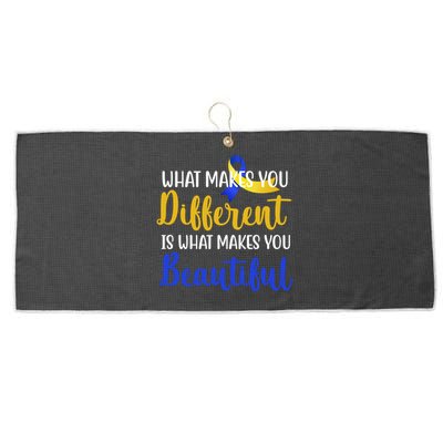 What Makes You Different Is What Makes You Beautiful Down Syndrome Large Microfiber Waffle Golf Towel