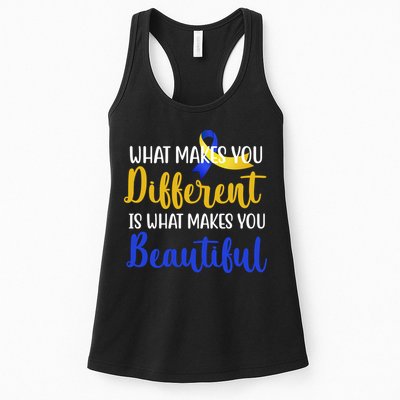 What Makes You Different Is What Makes You Beautiful Down Syndrome Womens Tank Top