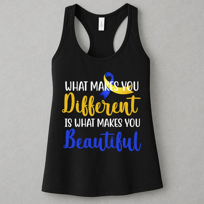 What Makes You Different Is What Makes You Beautiful Down Syndrome Womens Tank Top