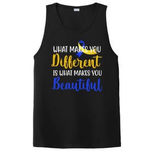 What Makes You Different Is What Makes You Beautiful Down Syndrome PosiCharge Competitor Tank