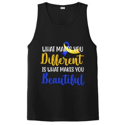 What Makes You Different Is What Makes You Beautiful Down Syndrome PosiCharge Competitor Tank