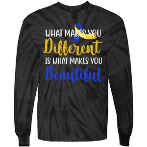 What Makes You Different Is What Makes You Beautiful Down Syndrome Tie-Dye Long Sleeve Shirt