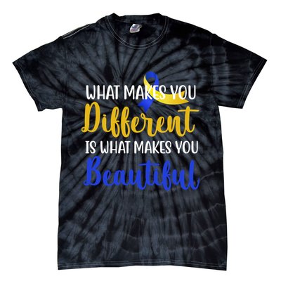 What Makes You Different Is What Makes You Beautiful Down Syndrome Tie-Dye T-Shirt