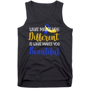 What Makes You Different Is What Makes You Beautiful Down Syndrome Tank Top