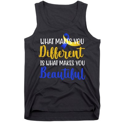 What Makes You Different Is What Makes You Beautiful Down Syndrome Tank Top