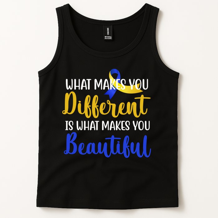 What Makes You Different Is What Makes You Beautiful Down Syndrome Tank Top