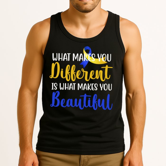 What Makes You Different Is What Makes You Beautiful Down Syndrome Tank Top
