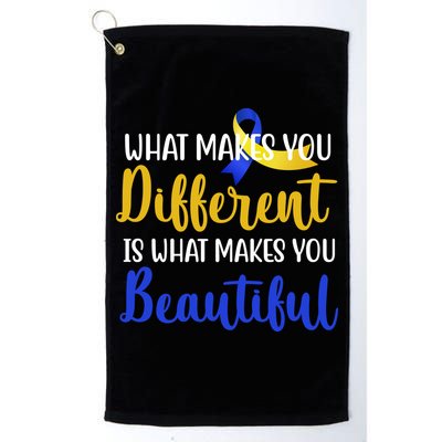 What Makes You Different Is What Makes You Beautiful Down Syndrome Golf Towel