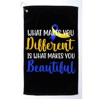 What Makes You Different Is What Makes You Beautiful Down Syndrome Golf Towel