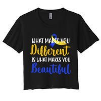 What Makes You Different Is What Makes You Beautiful Down Syndrome Crop Top