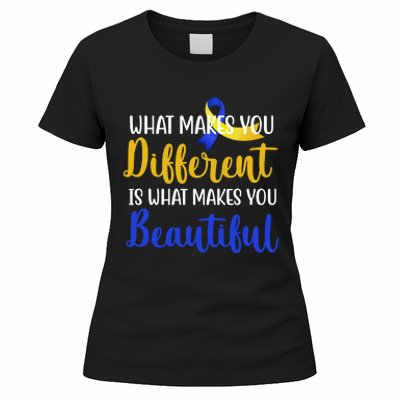 What Makes You Different Is What Makes You Beautiful Down Syndrome Women's T-Shirt