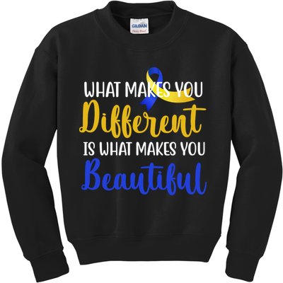 What Makes You Different Is What Makes You Beautiful Down Syndrome Kids Sweatshirt