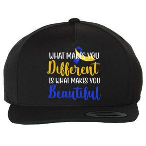 What Makes You Different Is What Makes You Beautiful Down Syndrome Wool Snapback Cap