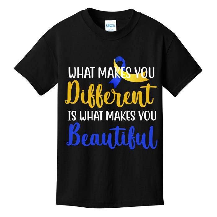 What Makes You Different Is What Makes You Beautiful Down Syndrome Kids T-Shirt