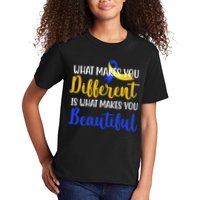 What Makes You Different Is What Makes You Beautiful Down Syndrome Kids T-Shirt