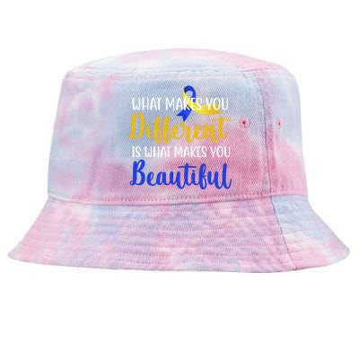 What Makes You Different Is What Makes You Beautiful Down Syndrome Tie-Dyed Bucket Hat