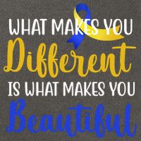What Makes You Different Is What Makes You Beautiful Down Syndrome Cotton Canvas Backpack