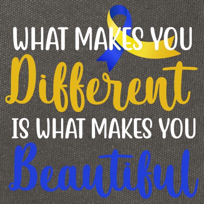 What Makes You Different Is What Makes You Beautiful Down Syndrome Cotton Canvas Backpack