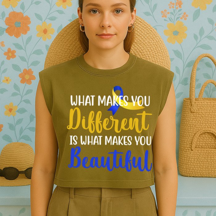 What Makes You Different Is What Makes You Beautiful Down Syndrome Garment-Dyed Women's Muscle Tee