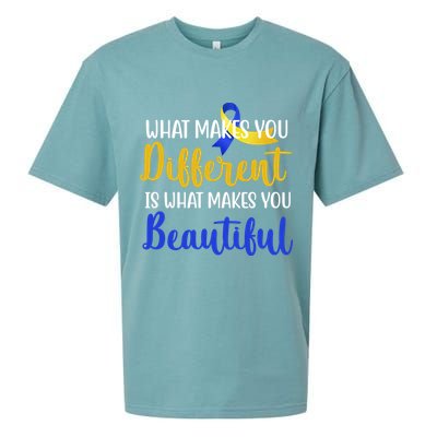 What Makes You Different Is What Makes You Beautiful Down Syndrome Sueded Cloud Jersey T-Shirt