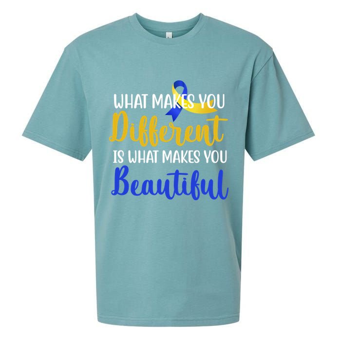 What Makes You Different Is What Makes You Beautiful Down Syndrome Sueded Cloud Jersey T-Shirt