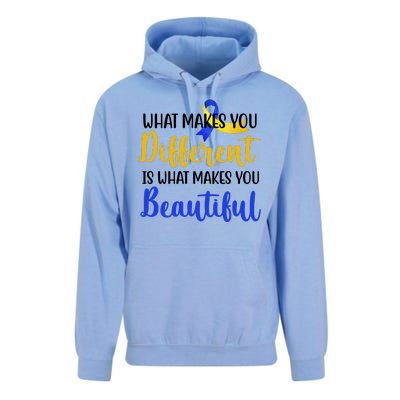 What Makes You Different Is What Makes You Beautiful Down Syndrome Unisex Surf Hoodie