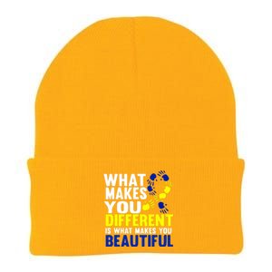 What Makes You Different Is What Make You Beautiful Down Syndrome Gift Knit Cap Winter Beanie