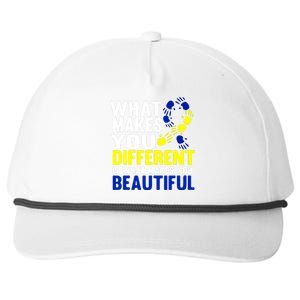 What Makes You Different Is What Make You Beautiful Down Syndrome Gift Snapback Five-Panel Rope Hat