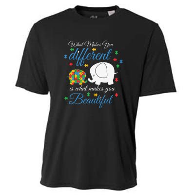 What Makes You Different Elephant Autism Awareness Month Cooling Performance Crew T-Shirt