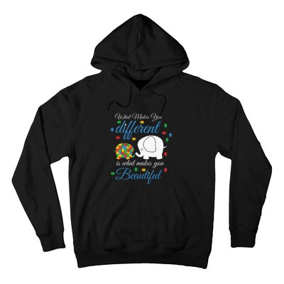 What Makes You Different Elephant Autism Awareness Month Hoodie