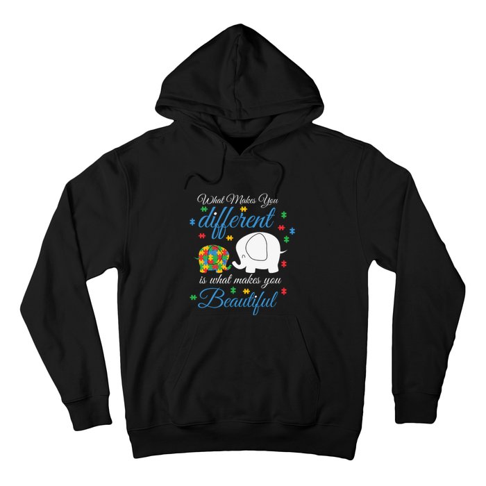 What Makes You Different Elephant Autism Awareness Month Hoodie