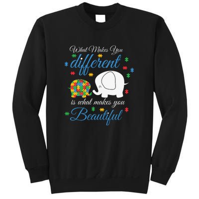 What Makes You Different Elephant Autism Awareness Month Sweatshirt