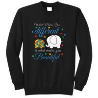 What Makes You Different Elephant Autism Awareness Month Tall Sweatshirt