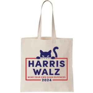 Walz Mind Your Own Damn Business Harris Waltz Cat Lady Tote Bag