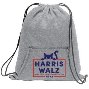 Walz Mind Your Own Damn Business Harris Waltz Cat Lady Sweatshirt Cinch Pack Bag