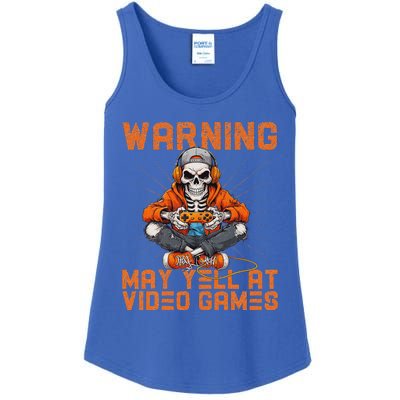 Warning May Yell At Video Games Ladies Essential Tank