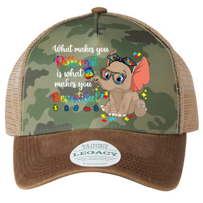What Makes You Different Is What Makes You Beautiful Autism Legacy Tie Dye Trucker Hat