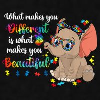 What Makes You Different Is What Makes You Beautiful Autism Ladies PosiCharge Tri-Blend Wicking Tank